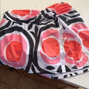Floral Pink and Black Women's Skirt